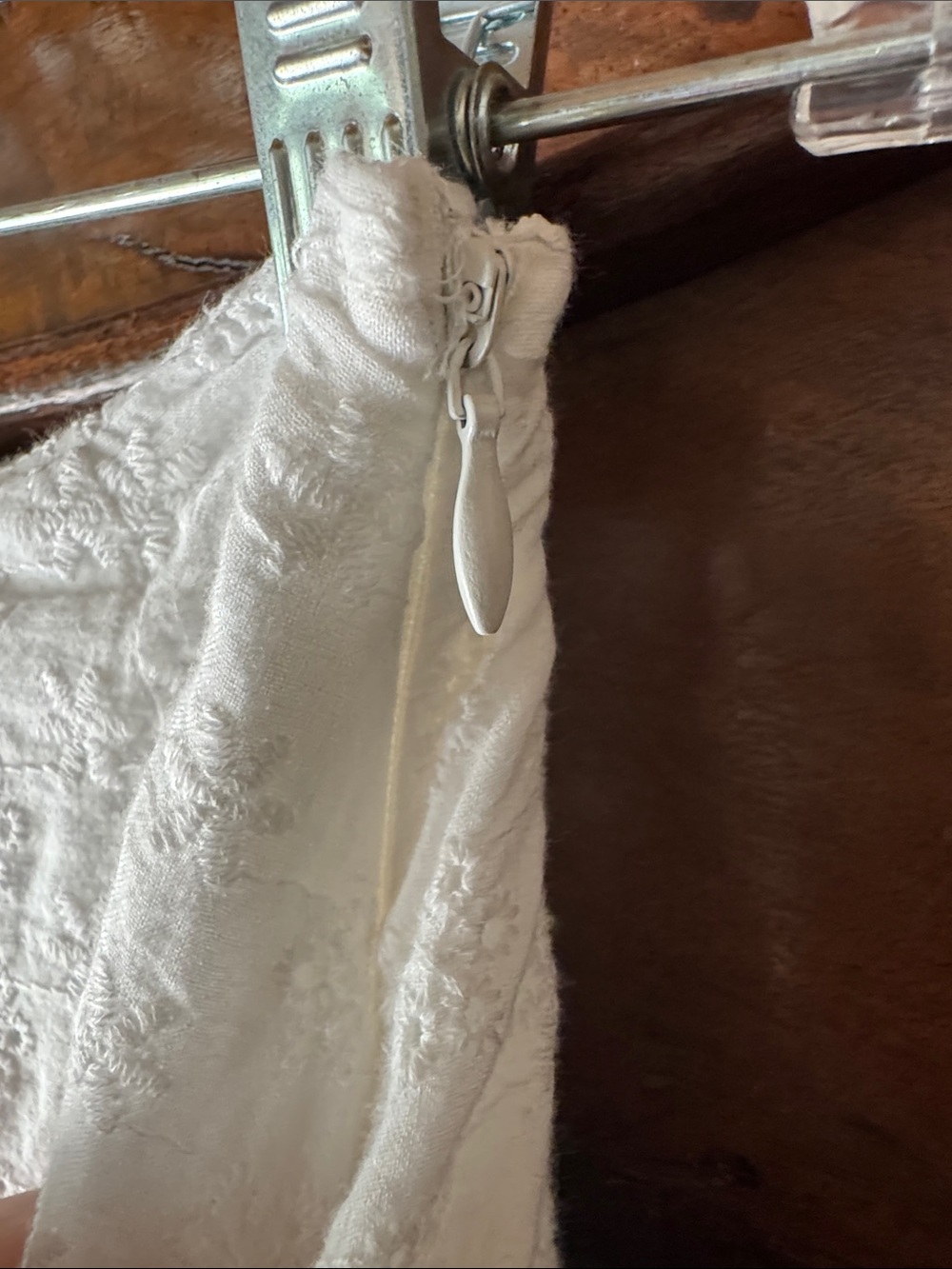 White Eyelet Ruffle Mini Skirt - Picture 4 of 8